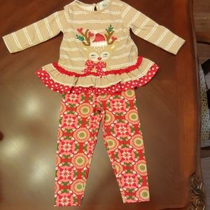 Rare Editions 2T Christmas tunic set
